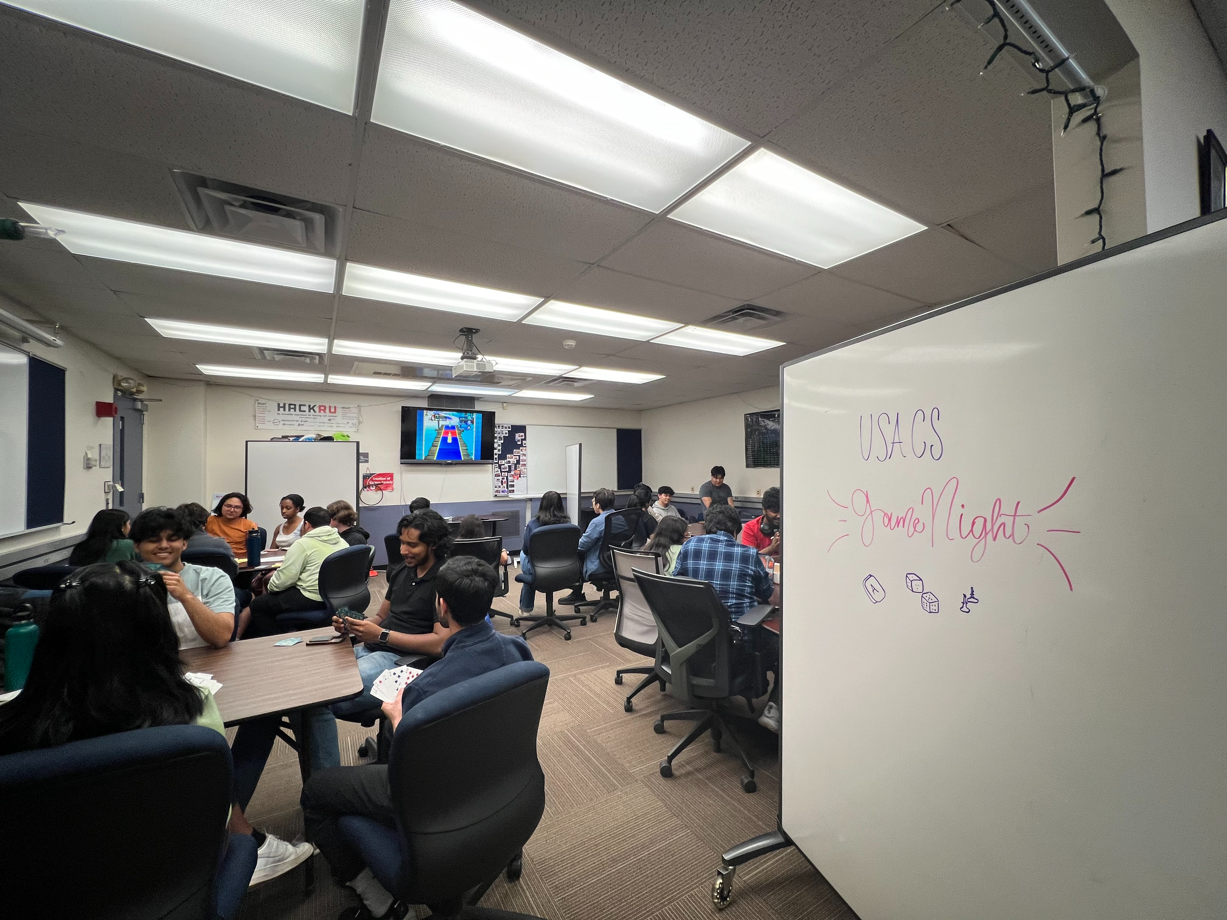 USACS classroom and whiteboard